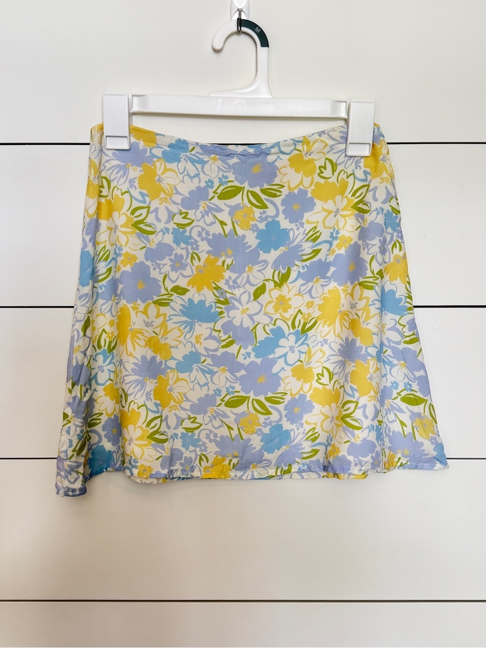 Showpo Yellow & Blue Floral circle Skirt size 4
